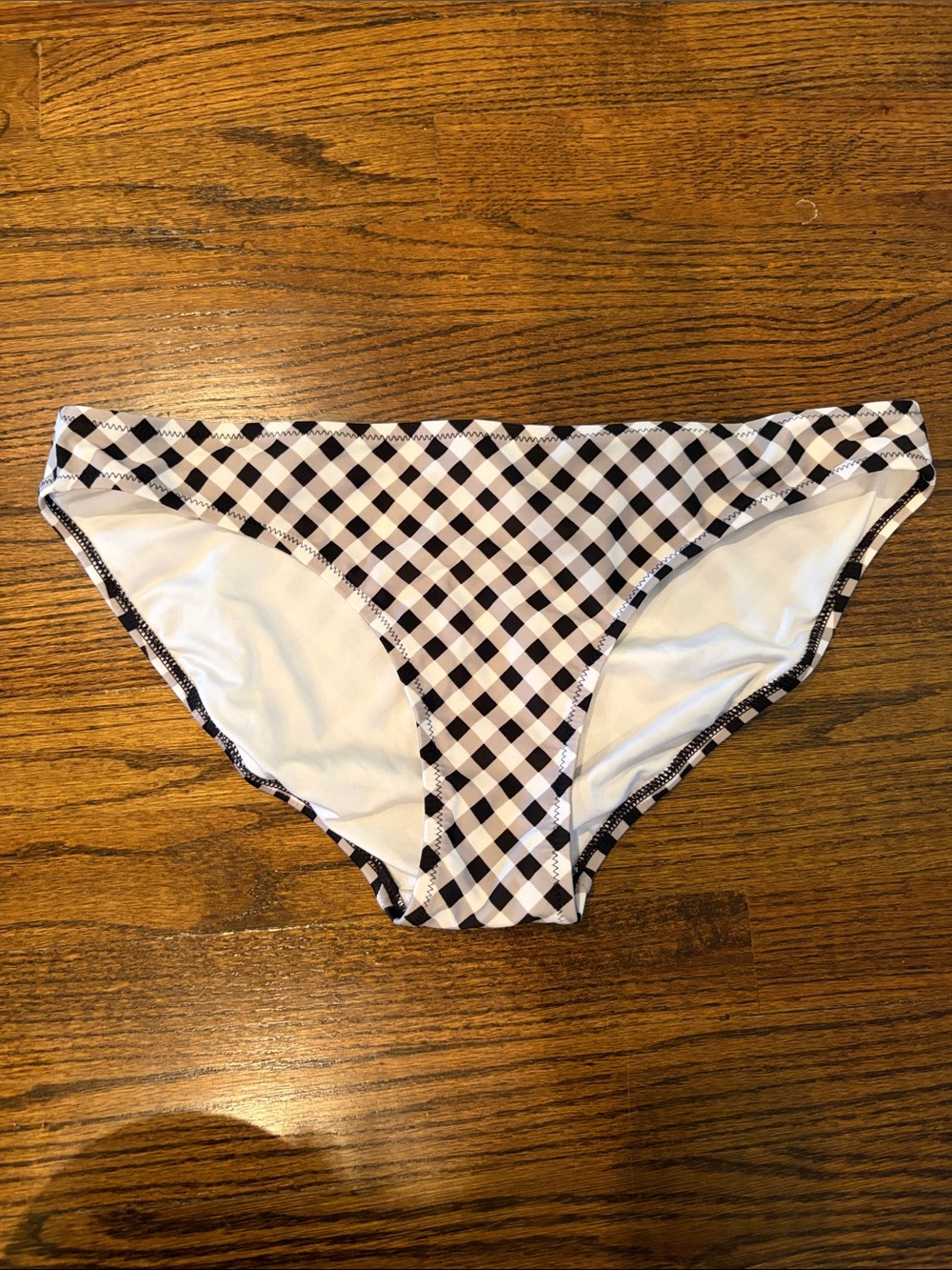 Old Navy Black and White Gingham Bikini Bottoms